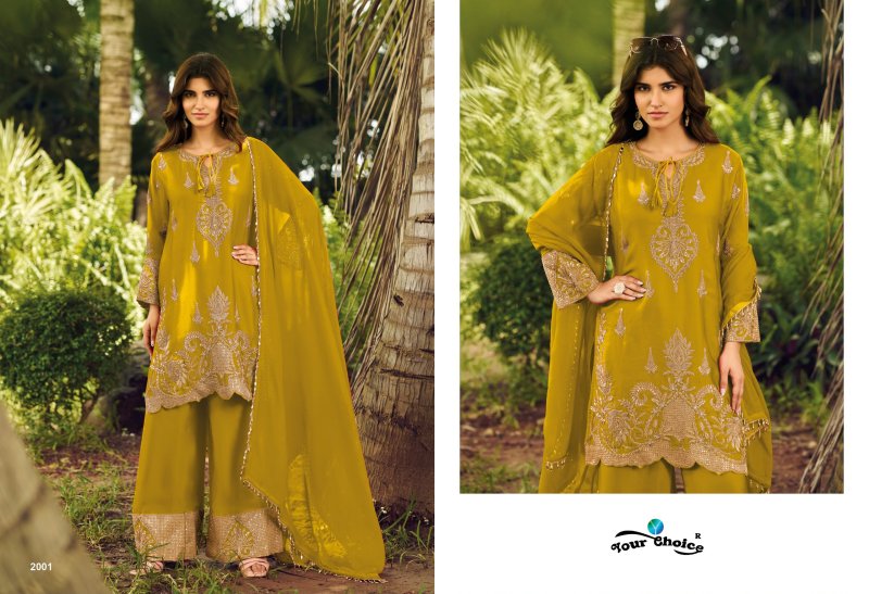 Cuba By Your Choice Designer Chinon Readymade Suits 